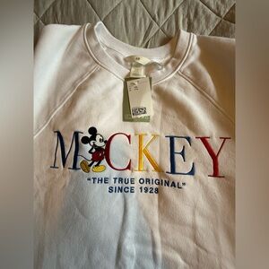 BNWT H&M white Mickey Sweatshirt xxl